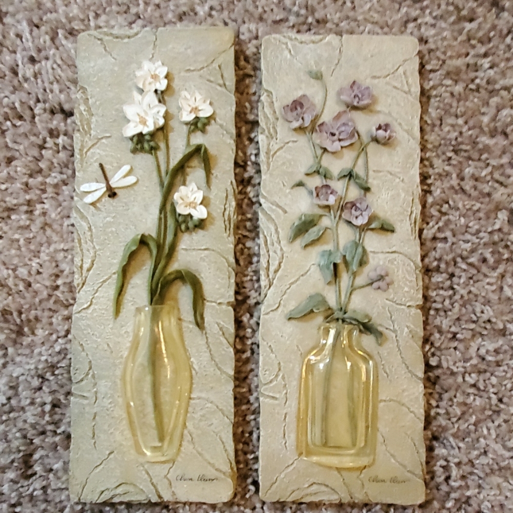 Faux stone wall decor - set of 2